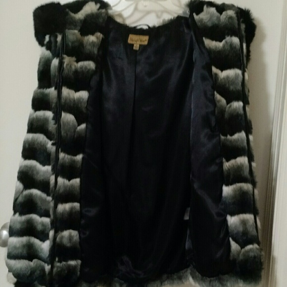 Midnight Collection Fox Fur Shell Jacket Sz:S - Picture 3 of 3